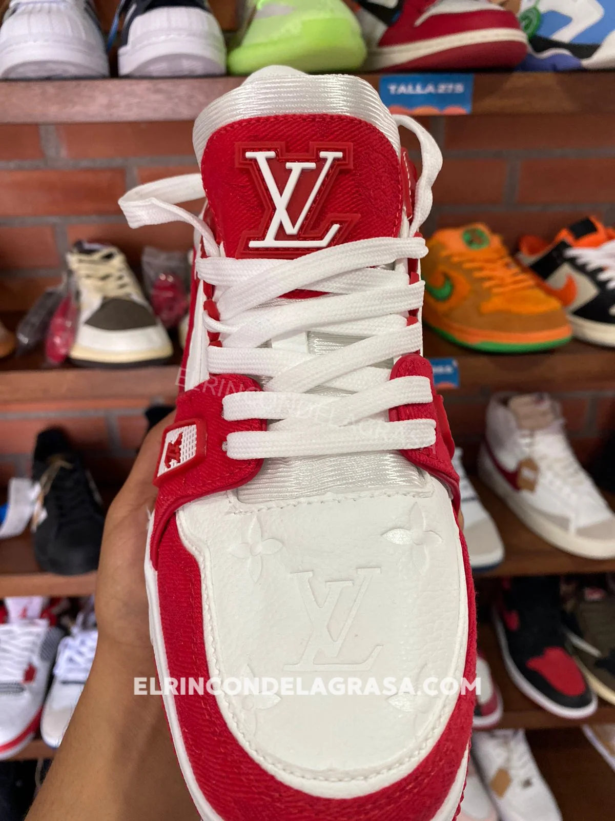 Lv Trainer Rojo Sneakers