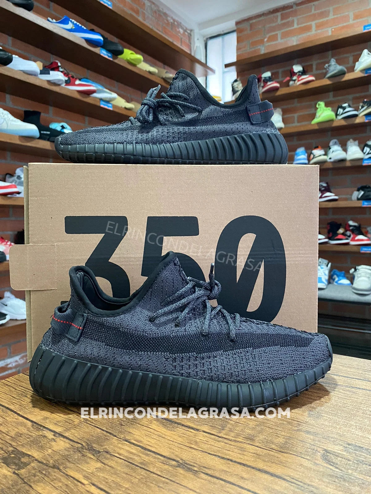 Yeezy 350 Black Reflectiv Sneakers