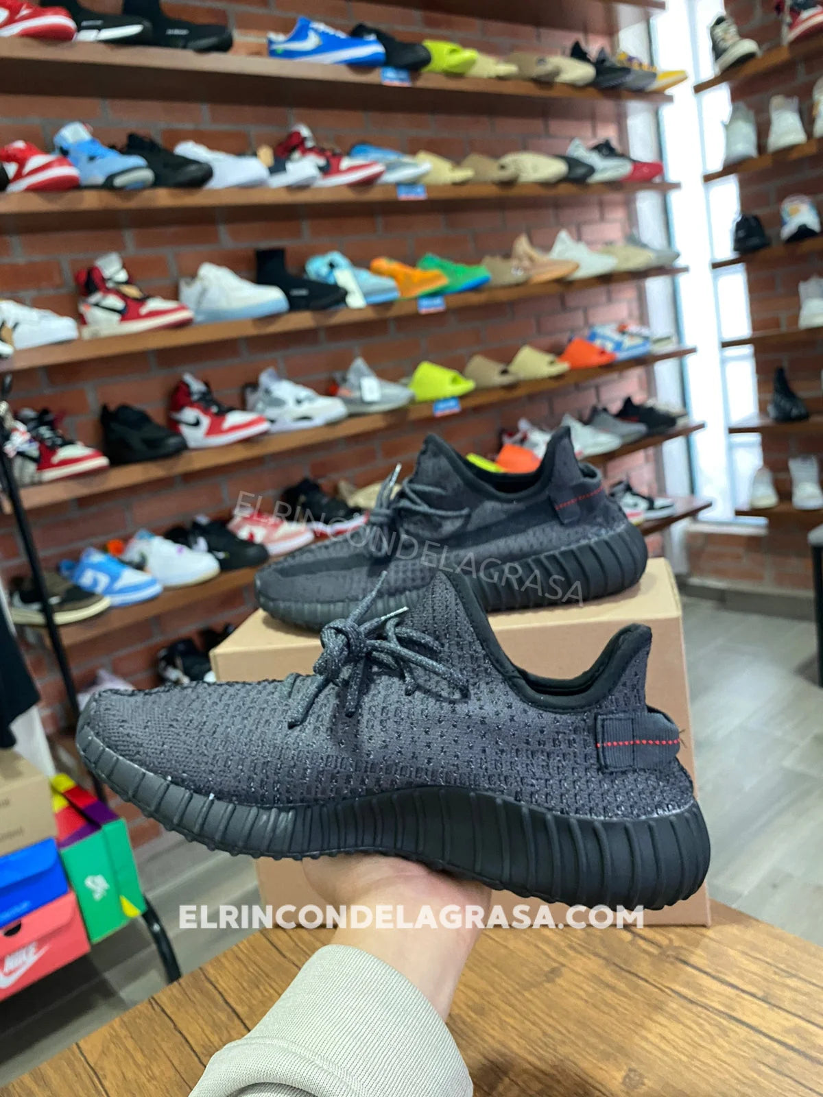 Yeezy 350 Black Reflectiv Sneakers